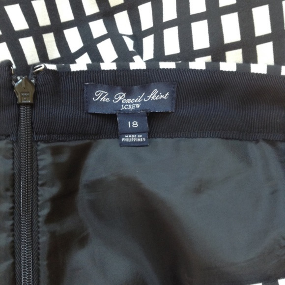 Stunning J.Crew Pencil skirt in grid print. US 18 - Picture 2 of 4